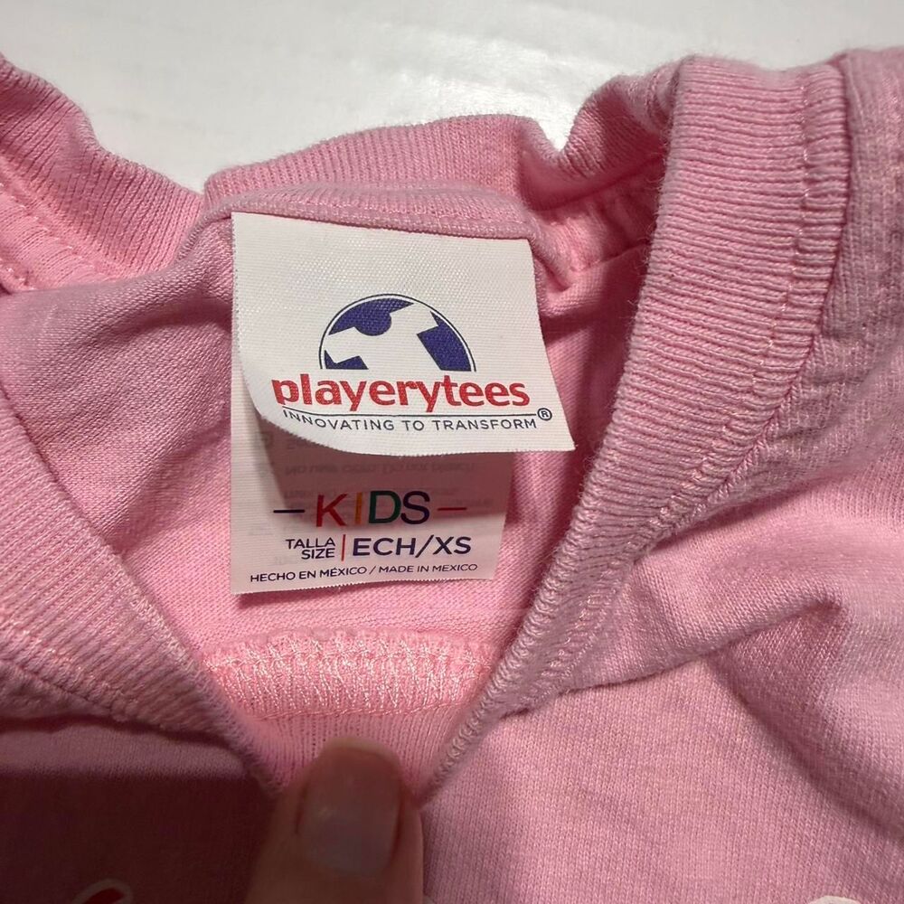 Vintage Playertees Kids Pink Hollywood California Graphic Tee Size XS - Picture 3 of 3